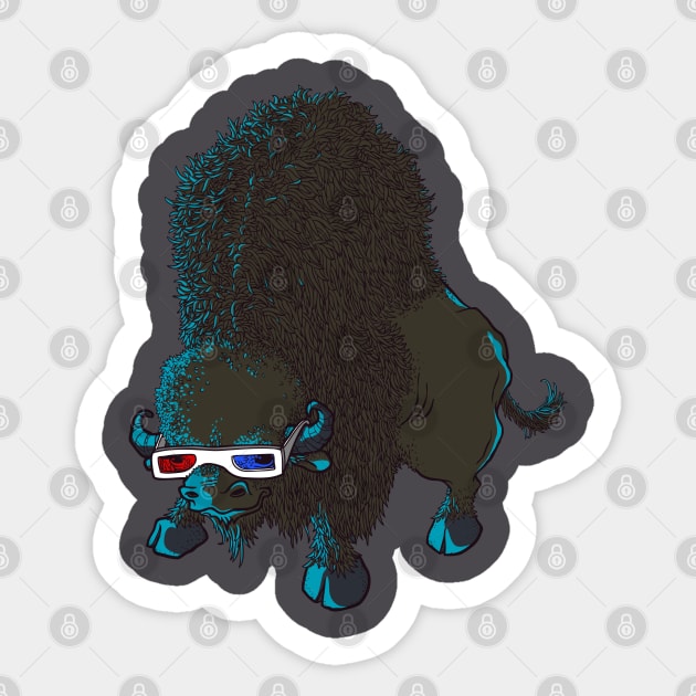 Bison Sticker by vo_maria